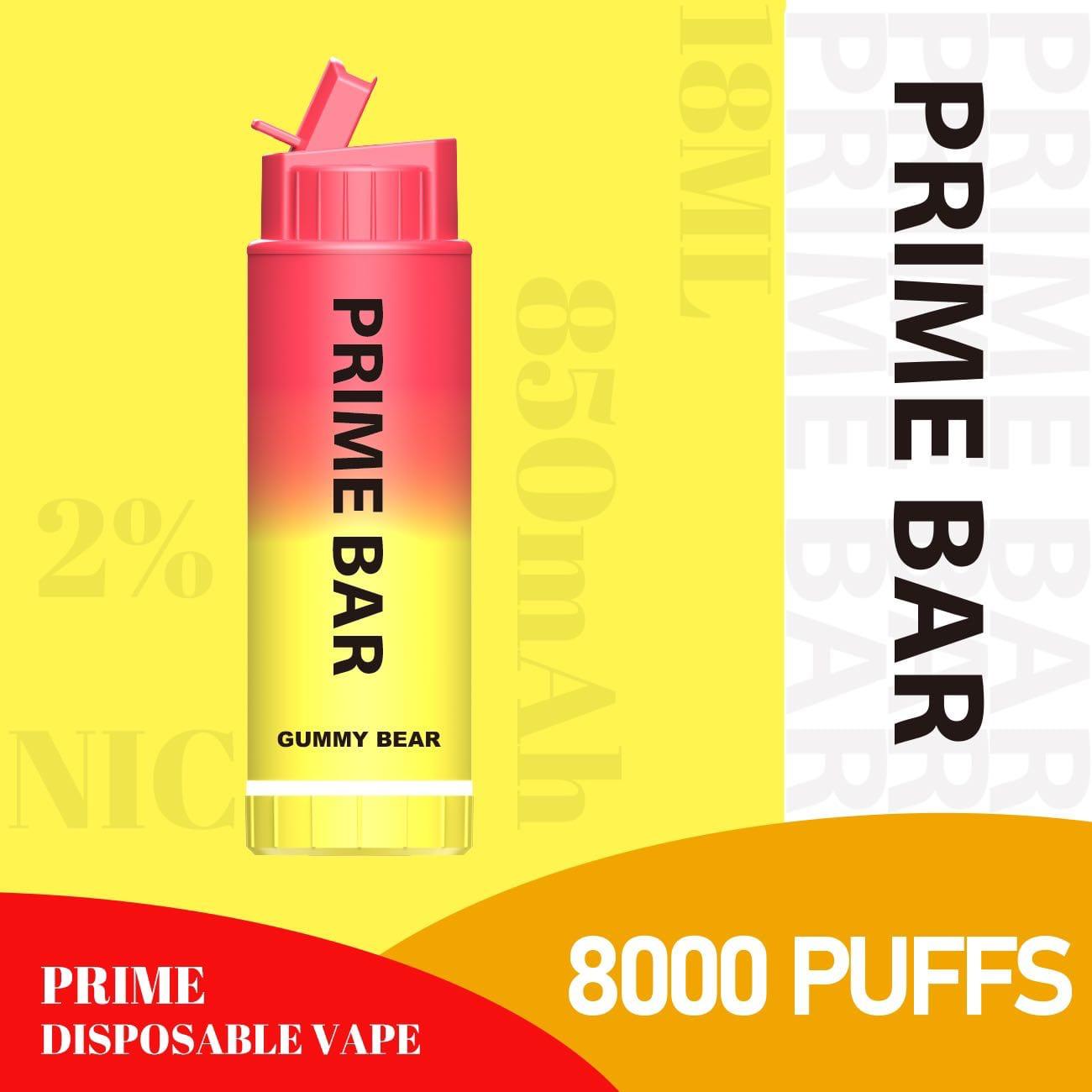 Prime Bar 8000 Disposable Vape Puff Pod Device - vapeswholesale