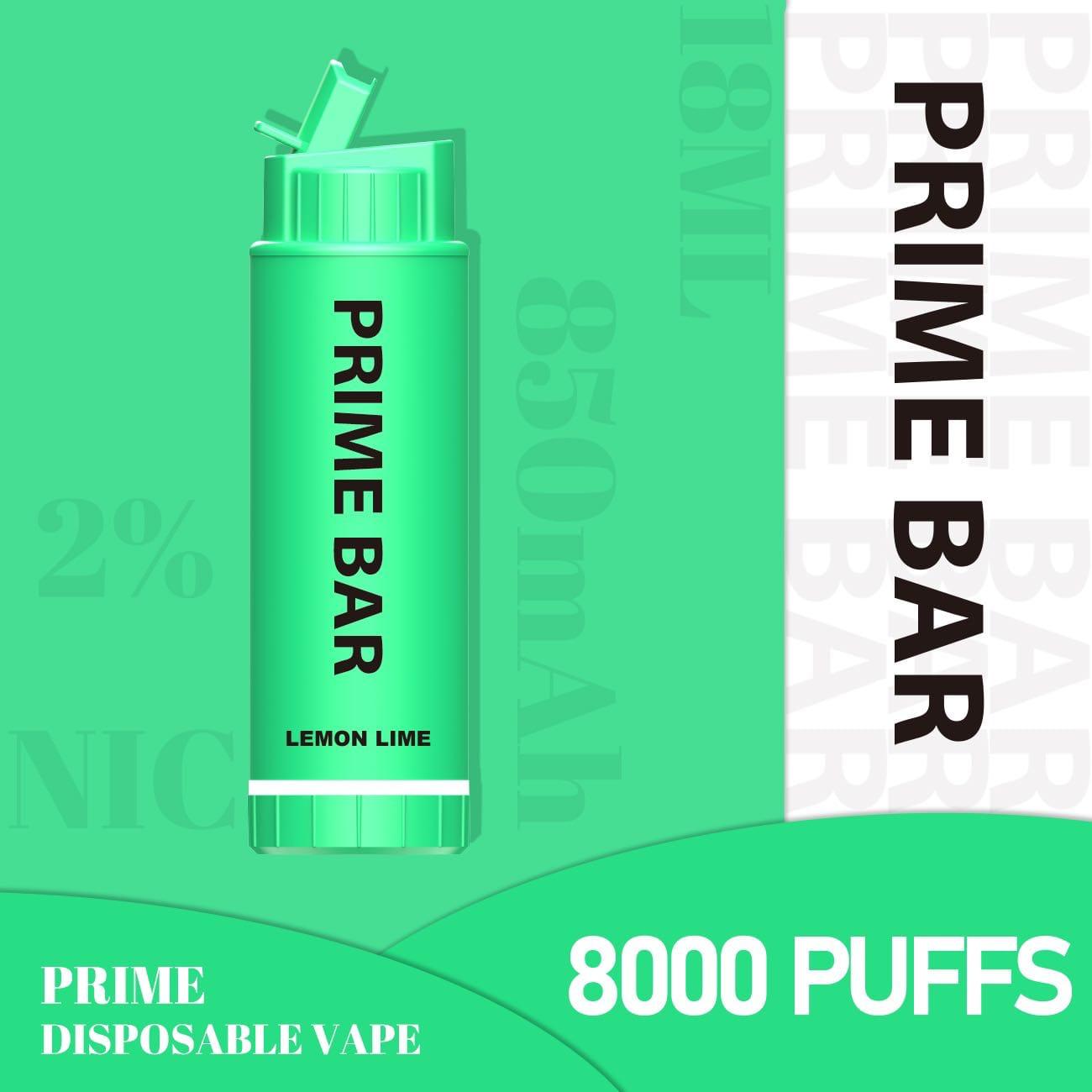 Prime Bar 8000 Disposable Vape Puff Pod Device - vapeswholesale