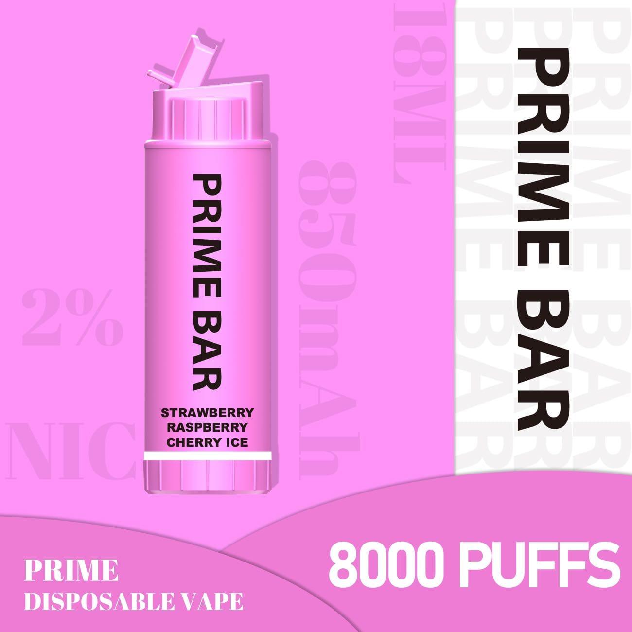 Prime Bar 8000 Disposable Vape Puff Pod Device - vapeswholesale