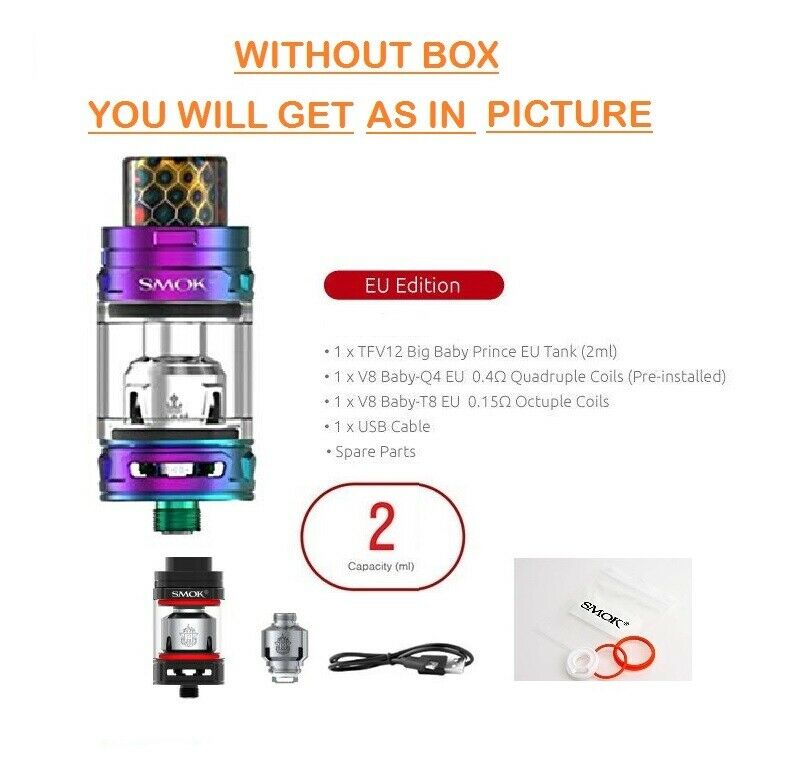 Smok TFV12 Prince Tank Big Baby P-Tank Black 2ml - vapeswholesale