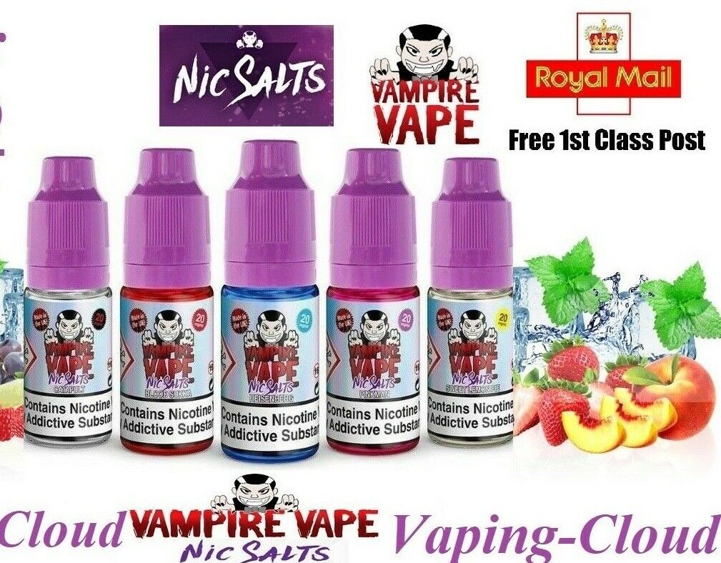 Vampire Vape Nic salts e liquid 5 x 10ml £11.75 Heisen Blackjack Pinkman ejuice - vapeswholesale