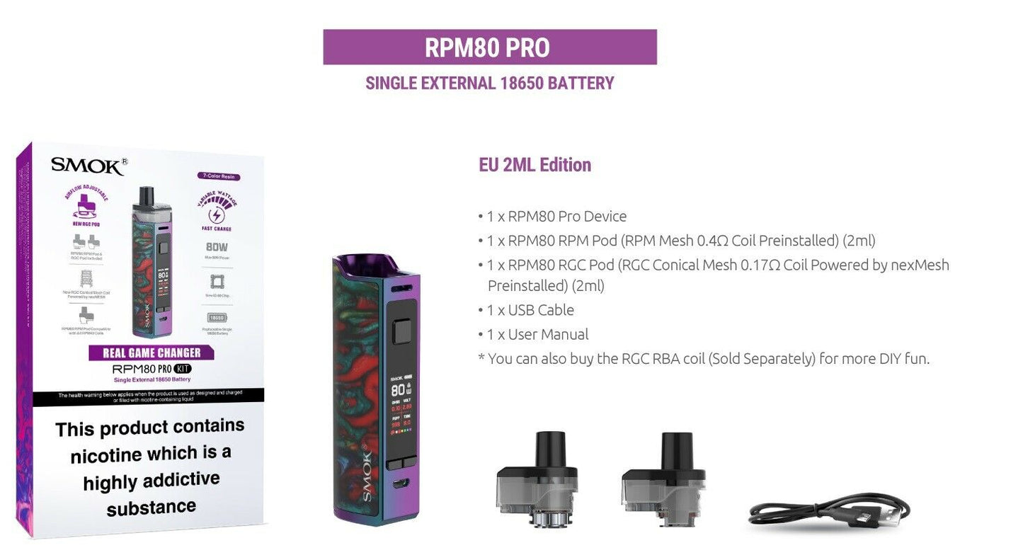 SMOK RPM80 Pro Pod System Vape Starter Kit Fast Dispatch - vapeswholesale