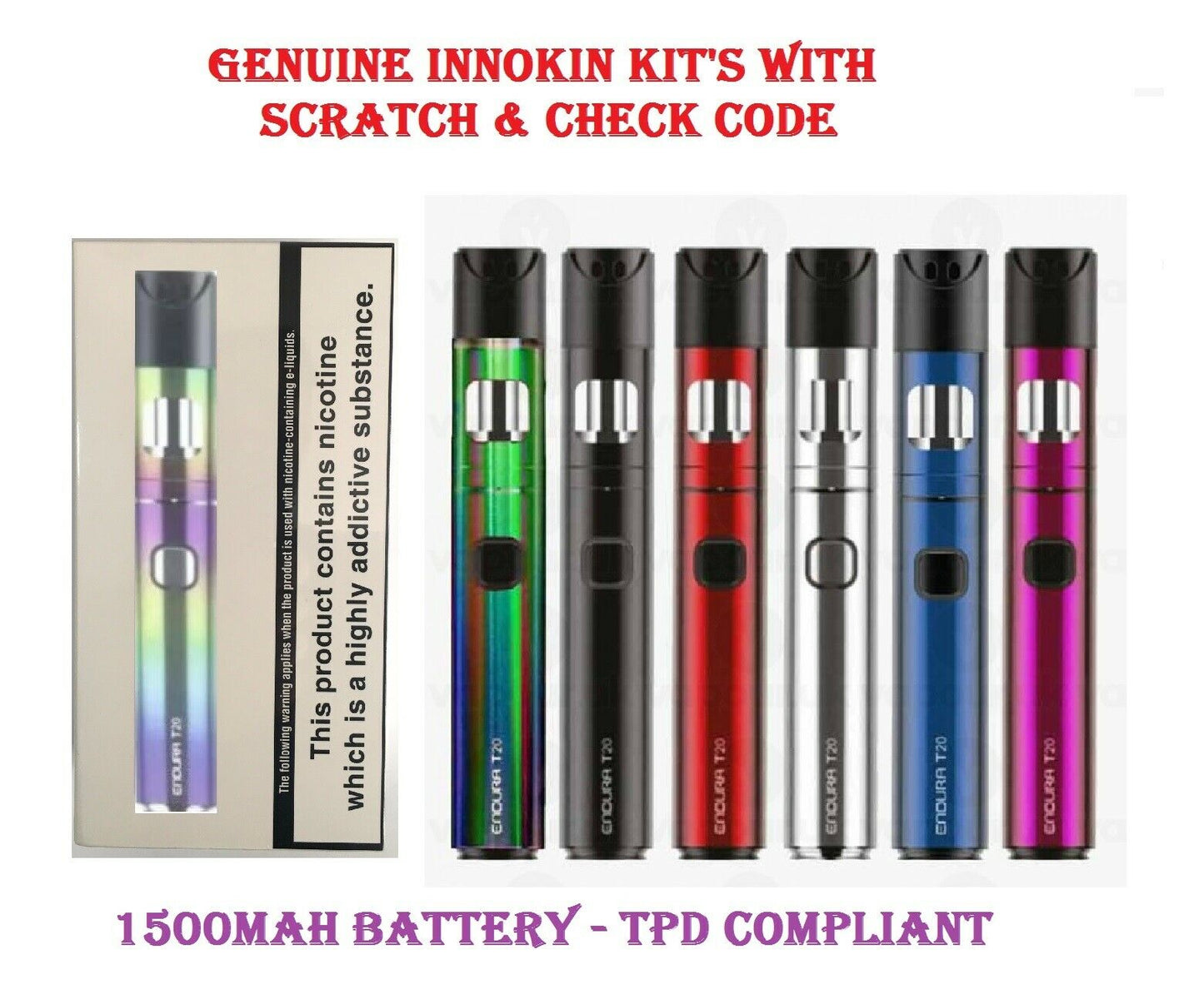 Genuine Innokin T20 Endura Starter Kit Set Prism Tank T-20 - vapeswholesale