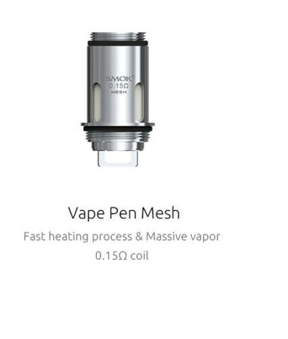 SMOK VAPE PEN 22 MESH 0.15OHM COILS FOR VAPE PEN 22 V2 - vapeswholesale